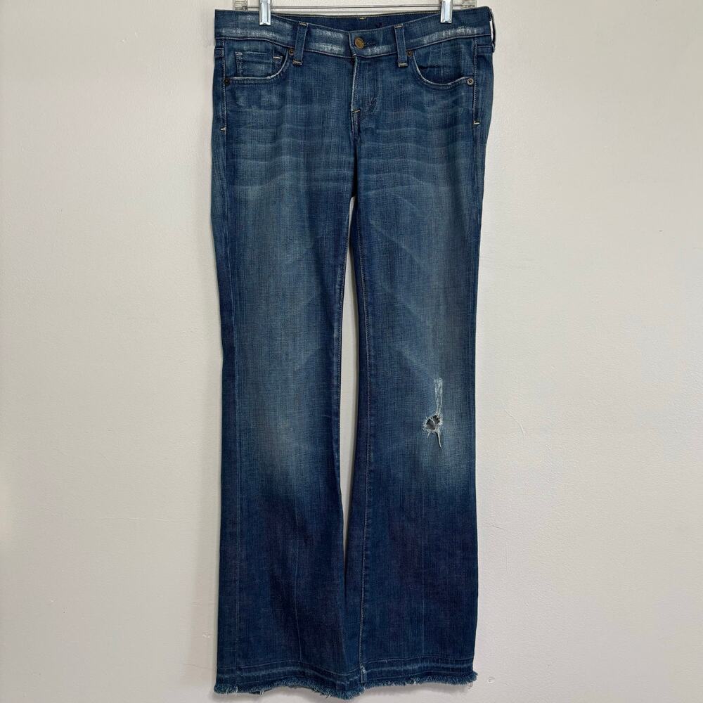 Citizens of Humanity Elle 064 Low Rise Bootcut Distressed Jeans 28